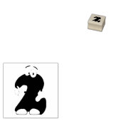 Nummer twee rubberstempel (Gestempeld)