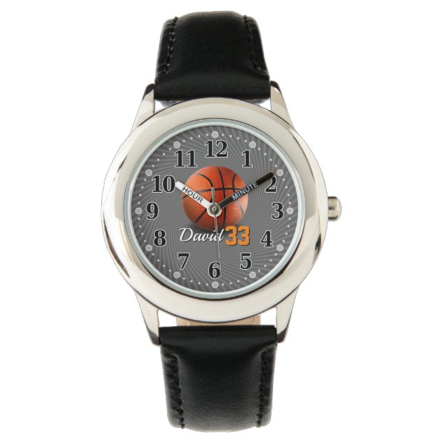 Nummer van de basketballer | Grappig  Horloge (Voorkant)