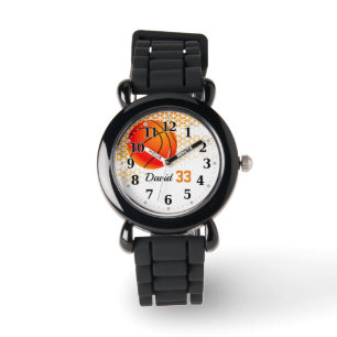 Nummer van de basketballer Grappig Horloge