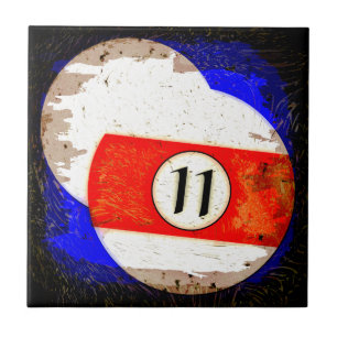 NUMMER VAN DE BILLIARDS BALL 11 TEGELTJE