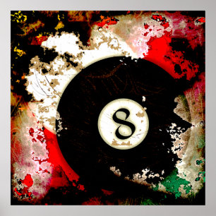 NUMMER VAN DE BILLIARTS 8 POSTER