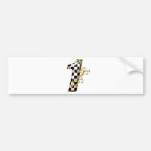 nummer van de racewagen 1 bumpersticker