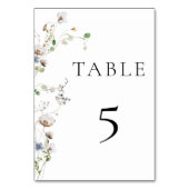 Nummer van de tabel van Dainty Wildflower Kaart (Voorkant)