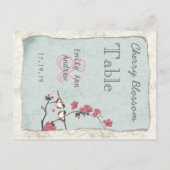  nummer van de vogelroze kerry Blossom Briefkaart (Achterkant)