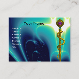 NUMMER VAN HET ASCLEPIUS Gold Medical Care-symbool Visitekaartje