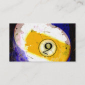 NUMMER VAN HET BILARDS BALL 9 VISITEKAARTJE (Achterkant)
