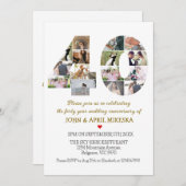 Nummer veertig aangepaste foto bruiloft Jubileum Kaart (Voorkant / Achterkant)