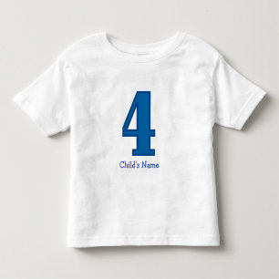 nummer vier jongen, naam kind kinder shirts