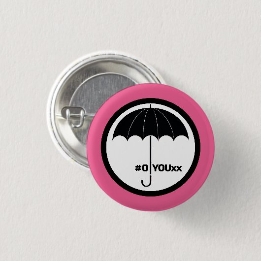 Nummer vier? Paraplu Ronde Button 3,2 Cm (Voorkant /achterkant)