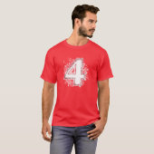Nummer vier t-shirt (Voorkant volledig)