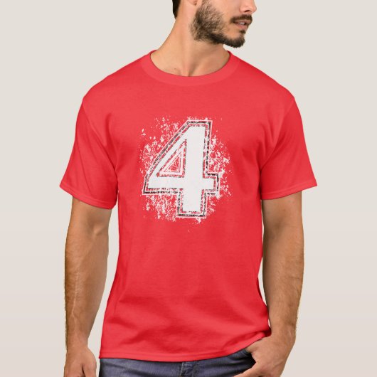 Nummer vier t-shirt (Voorkant)