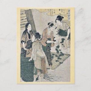 Nummer vijf door Kitagawa, Utamaro Ukiyoe Briefkaart