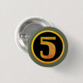 nummer vijf ronde button 3,2 cm (Voorkant /achterkant)