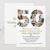 Nummer Vijftig Custom Photo Wedding Jubileum Kaart (Voorkant / Achterkant)