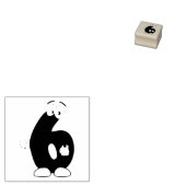 Nummer zes rubberstempel (Gestempeld)