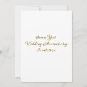 Nummer zeven aangepaste foto bruiloft Jubileum Kaart (Achterkant)