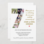 Nummer zeven aangepaste foto bruiloft Jubileum Kaart (Voorkant / Achterkant)