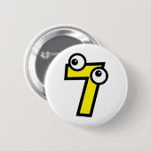 Nummer zeven ronde button 5,7 cm (Voorkant /achterkant)