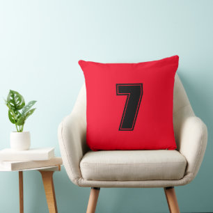 Nummer Zeven Rood Zwart Huisdecoratie Klasse A Kat Kussen