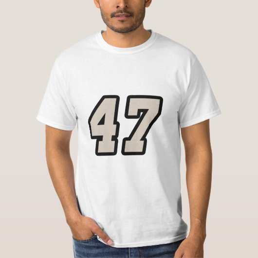 Nummer zevenenveertig 47 t-shirt (Voorkant)