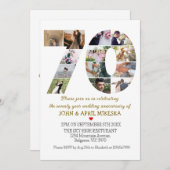 Nummer zeventig aangepaste foto bruiloft Jubileum Kaart (Voorkant / Achterkant)