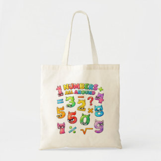 Nummerdag Boodschappentas | Kleurrijke Wiskundige  Tote Bag