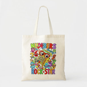 Nummerdag-tas Wiskunde-nummers Rock Star Tote Bag