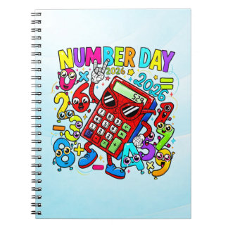Nummerdag Wiskunde Notitieboek | Leuke Kleurrijke