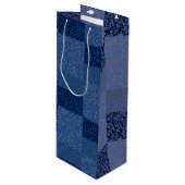 Nummerpatroon 01 w Dblue BG Wijn Cadeautas (Voorkant Gekanteld)