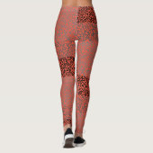 Nummerpatroon 01 w Oranje BG Leggings (Achterkant)