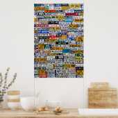 Nummerplaat poster (Keuken)