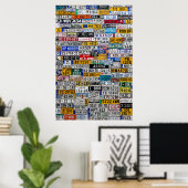 Nummerplaat poster (Thuiskantoor)