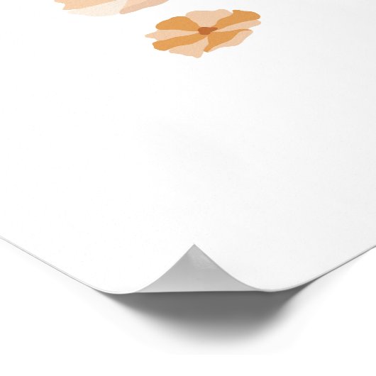 Nummers 1 - 10 in Herfst Esthetisch Kinder Educati Poster (Hoek)