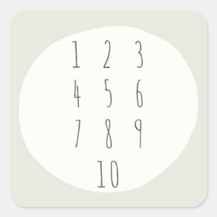 Nummers 1-10. Tellen. Stickers en labels