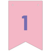 nummers 1-16 op kleurrijke vlaggen vlaggetjes (Eerste vlag)