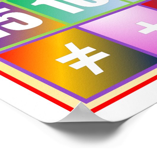 Nummers 1 tot 20 Poster (Hoek)