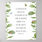 Nummers 6:24-26 Bijbel Verse Print (Voorkant)