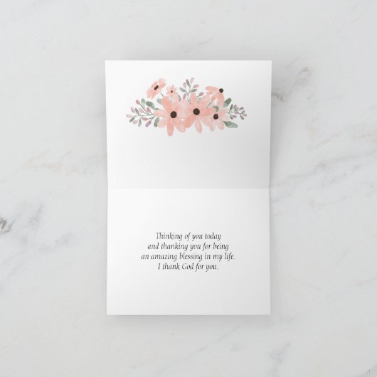 Nummers 6 24-26 De Heer zegent U Bijbelvers Bedankkaart (Binnen)