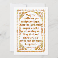 Nummers 6:24-26 Flatte dank u kaart