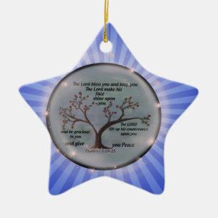 Nummers 6:24-26 Lord Bless You and Keep You Peace Keramisch Ornament