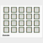 Nummers 6:24-26 | MAG DE LORD ZWES JE MAKEN Vierkante Sticker (Vel)