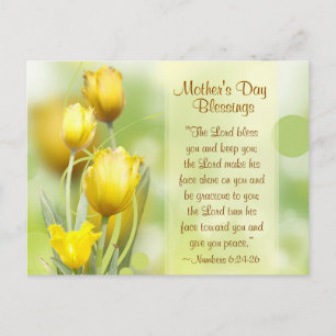 Nummers 6:24-26, Moederdag, Tulpen Briefkaart