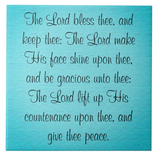 Nummers 6:24-26 tegeltje (Voorkant)