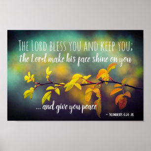Nummers 6:24-26 The Lord Bless You and Keep You Poster