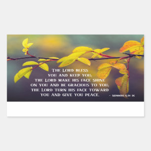Nummers 6:24-26 The Lord Bless You and Keep You Rechthoekige Sticker