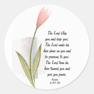 Nummers 6:24-26 The Lord Bless You and Keep You Ronde Sticker