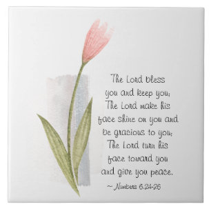 Nummers 6:24-26 The Lord Bless You and Keep You Tegeltje