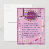 Nummers 6:24 - De Verse Bijbel van de Heer Briefkaart (Voorkant / Achterkant)