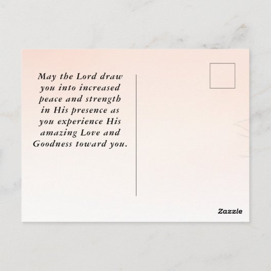 Nummers 6 Heer zegene u Bijbel Verse Winter Scène Briefkaart (Achterkant)