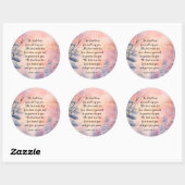 Nummers 6 Heer zegene u Bijbel Verse Winter Scène Ronde Sticker (Vel)